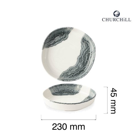 Talerz organiczny z wysokim rantem Tide Black