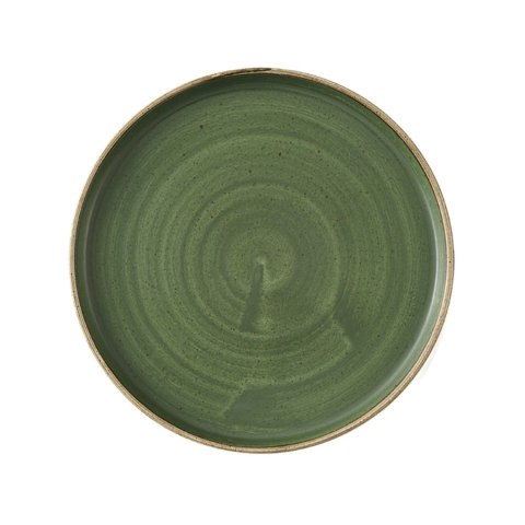 Talerz płytki z rantem Stonecast Sorrel Green