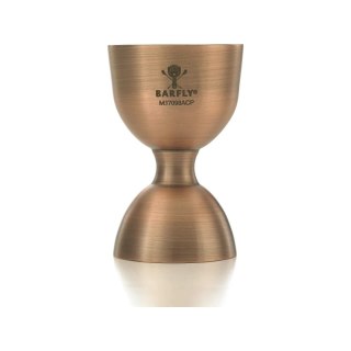 Miarka barmańska Bell z prostą krawędzią, antyczna miedź, BarFly, 25/50ml