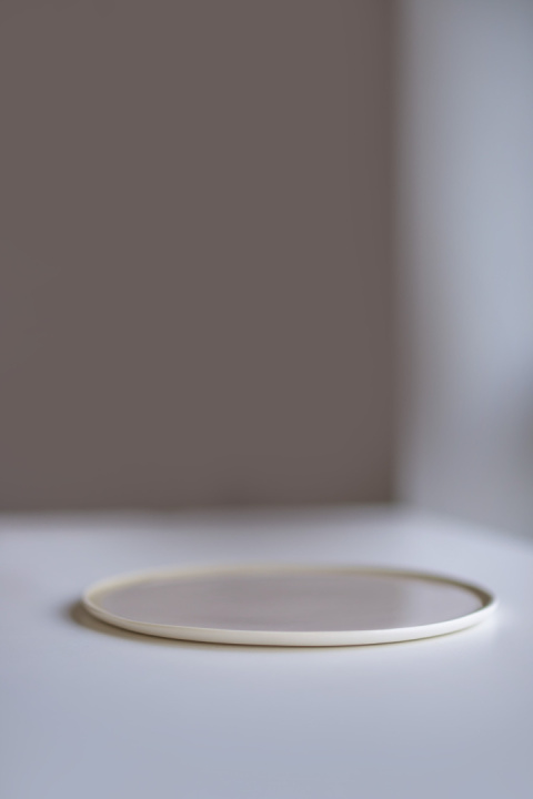 ETER Talerz płaski okrągły 25 cm, beżowy / VERLO