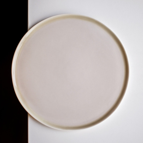 ETER Talerz płaski okrągły 25 cm, beżowy / VERLO