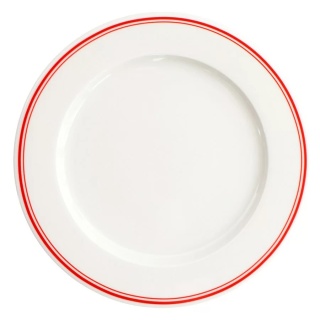 VERLO Talerz płaski FORTE RIVO czerwone paski 29 cm