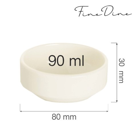 Miseczka sztaplowana Crema 90 ml, 80 mm